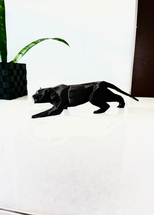 Black Panther | Shadow Stalker | Panthera Desk Beast | Panther Figure – Bold & Geometric