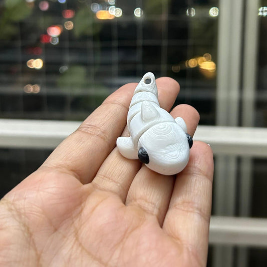 Flexi Shark Keychain – 3D Printed Movable Shark | Cute Articulated Shark Charm | Unique Gift for Ocean Lovers, Collectors & Kids