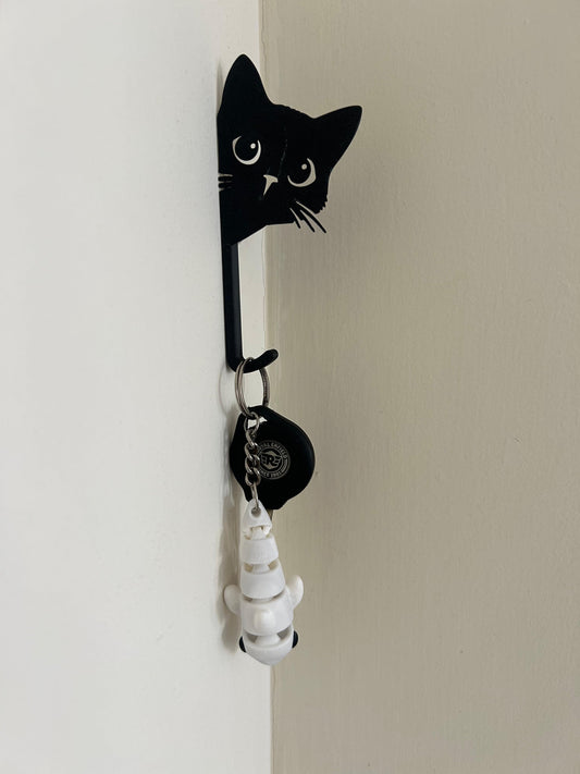 Cat Key Hook | Key Rack | Key Organizer | Cat Lover Gift | Towel Hook | Key Holder | Cat Art | Office Hook