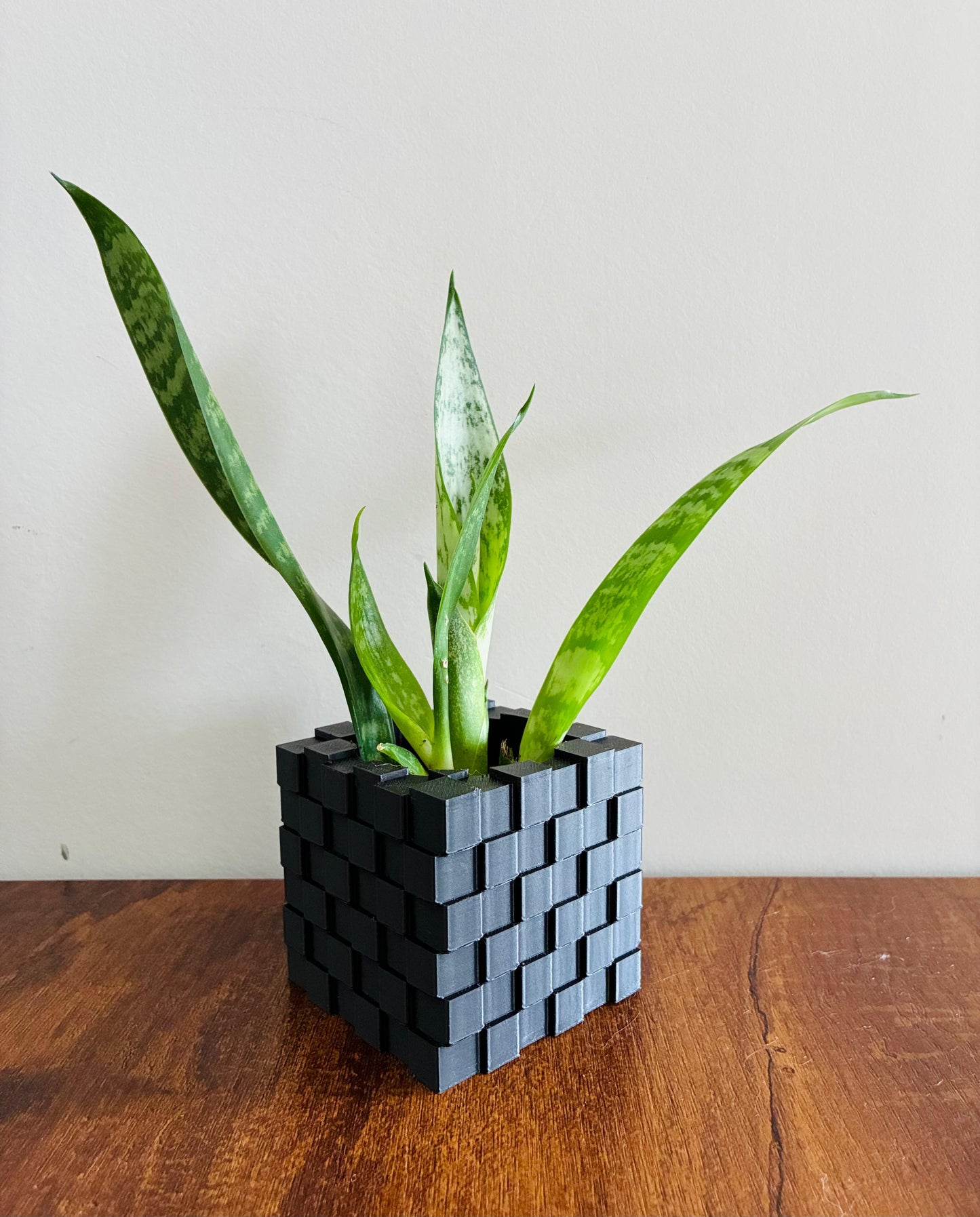 Mini Black Planter for Desk and Table| 3D Planter | Succulent planter | Minimalist Planter | Square Planter
