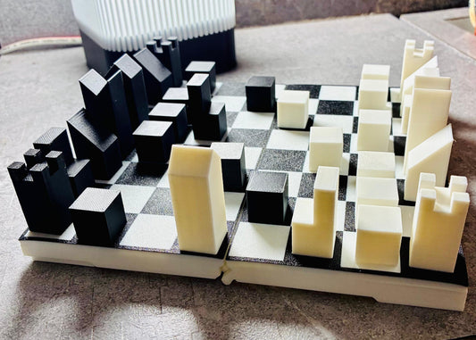 Minimalist 3d Printed Chess Set | Portable Chess Set | Foldable Chess Set Board | Travel Friendly Chess Set