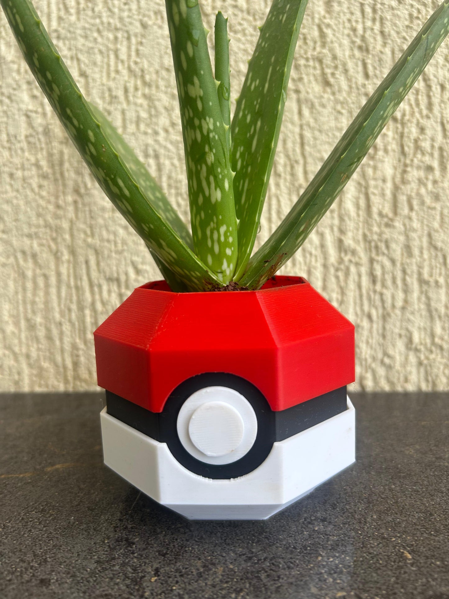 PokéPlanter – Geometric Poké Ball Inspired Plant Pot