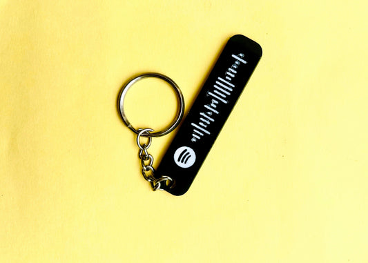 Custom Spotify Code Keychain | Scan & Play Key Tag | Spotify Song Keychain – Personalized | Music Memory Keyring