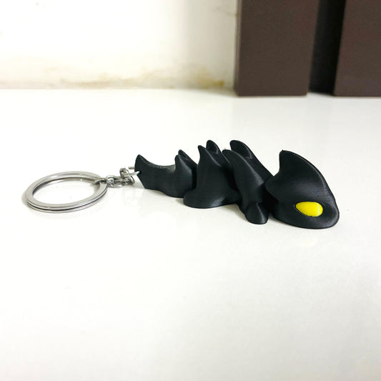 Flexi Dragon Keychain – 3D Printed Movable Dragon | Unique Gift for Dragon Lovers, Collectors & Kids