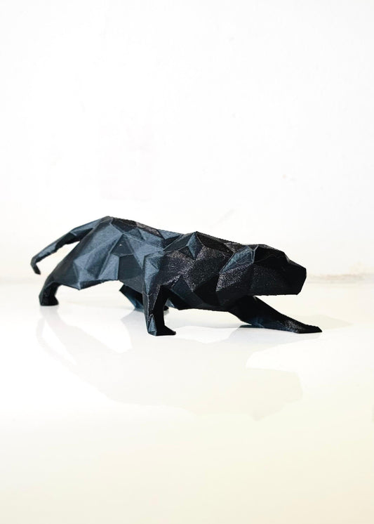 Black Panther | Shadow Stalker | Panthera Desk Beast | Panther Figure – Bold & Geometric