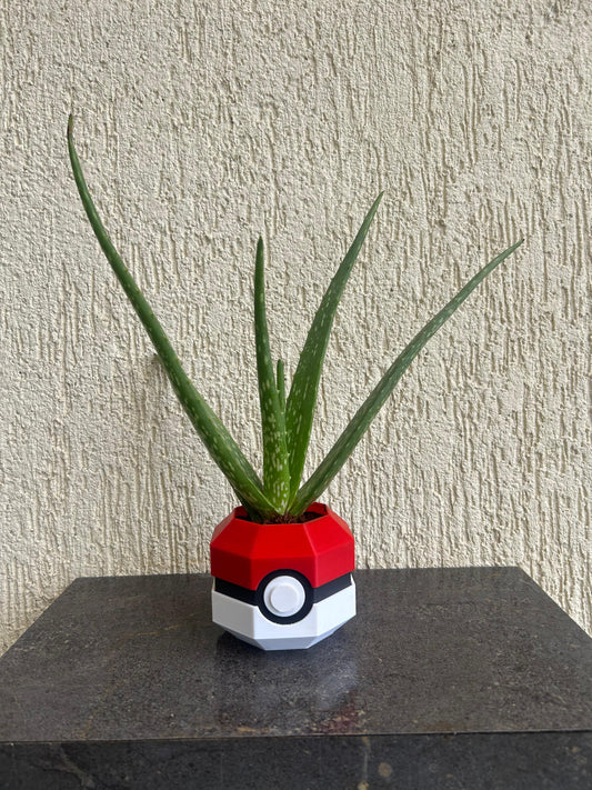 PokéPlanter – Geometric Poké Ball Inspired Plant Pot
