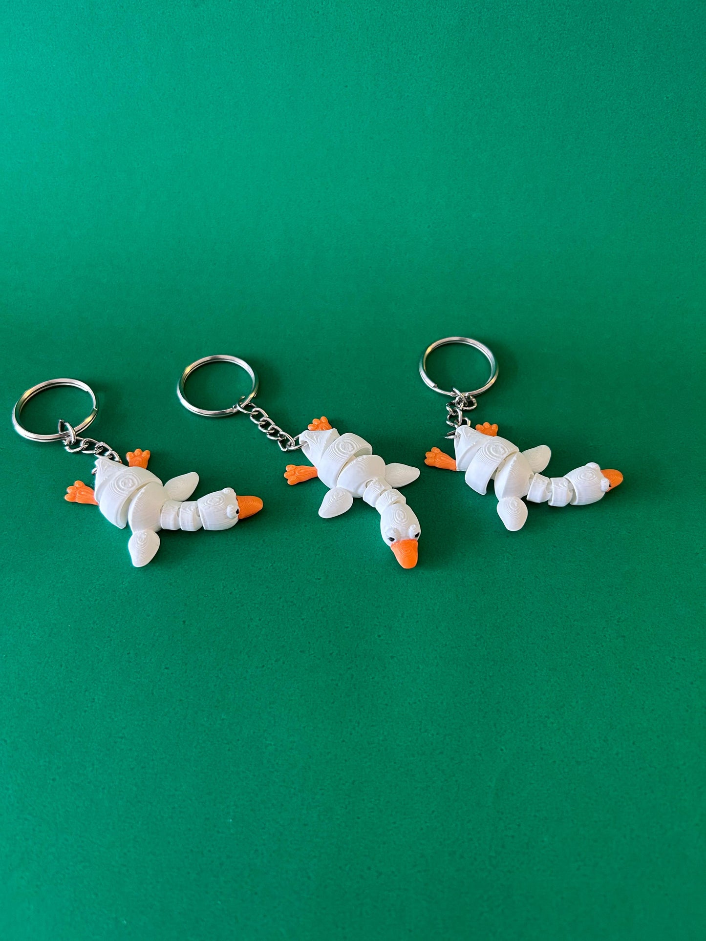 Flexi Duck Keychain | Cute Articulated Duck Charm