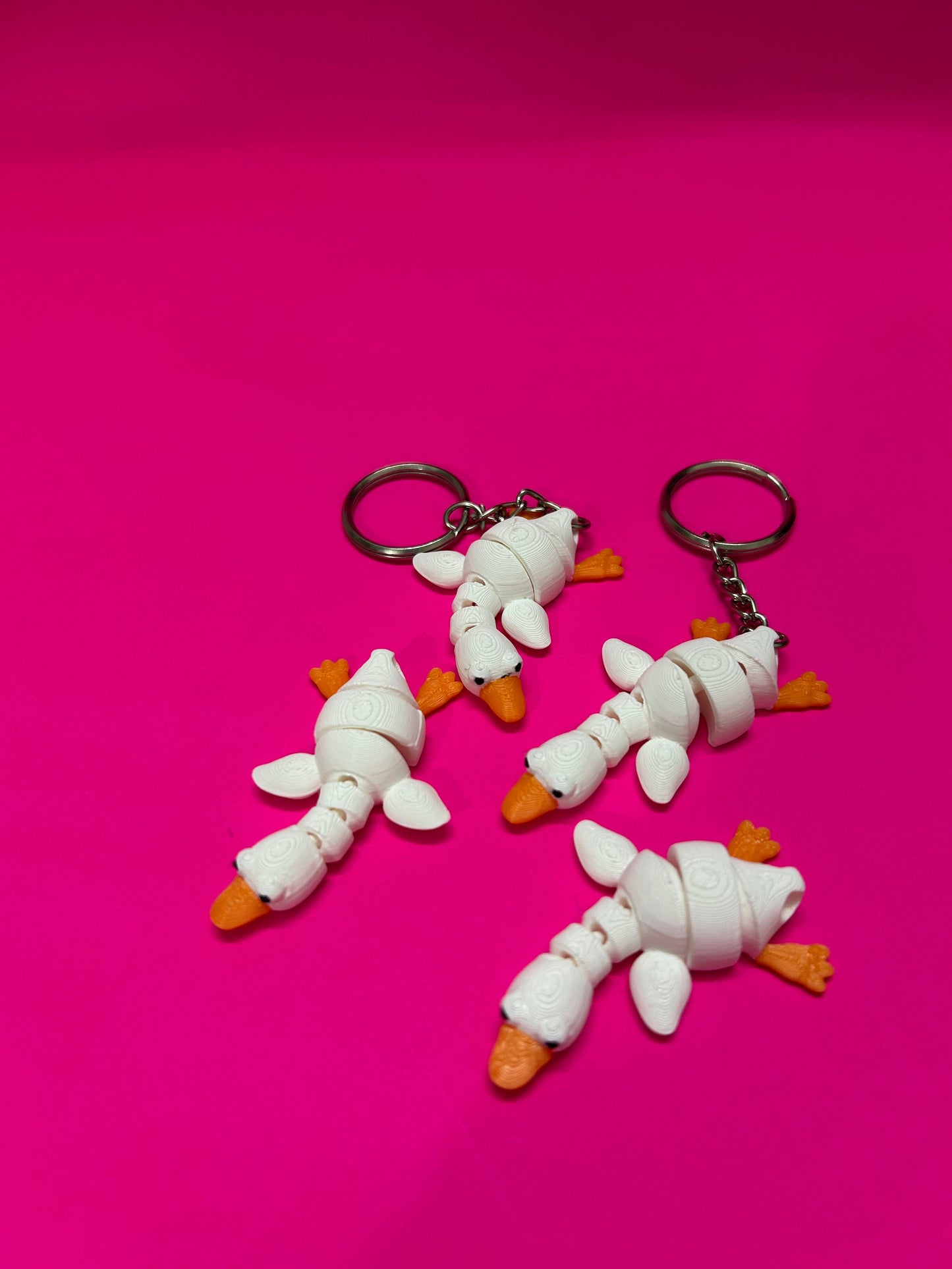 Flexi Duck Keychain | Cute Articulated Duck Charm