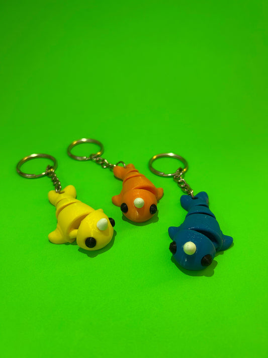 Flexi Fish Keychain | Cute Articulated Fish Charm | Unique Gift for Ocean Lovers, Collectors & Kids