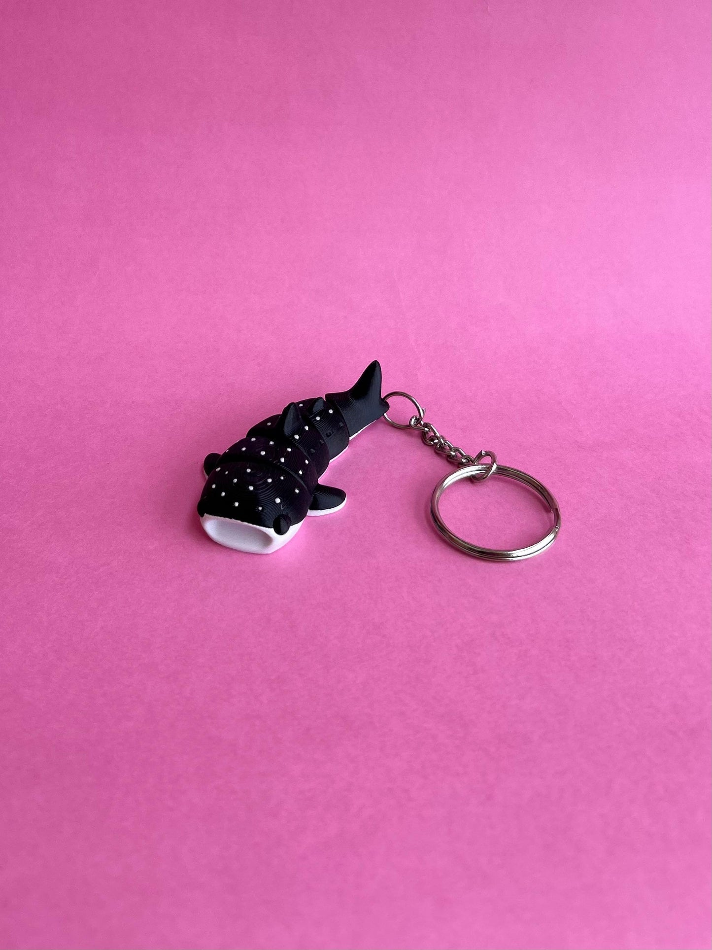 Flexi Whale Keychain – 3D Printed Movable Whale | Cute Articulated Whale Charm | Unique Gift for Ocean Lovers, Collectors & Kids
